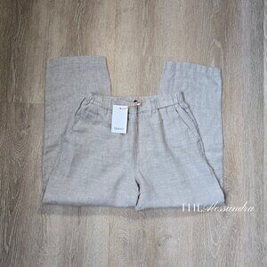 Quince Womens 100% European Linen Pants Size XS Flax Elastic Waist New With Tags
